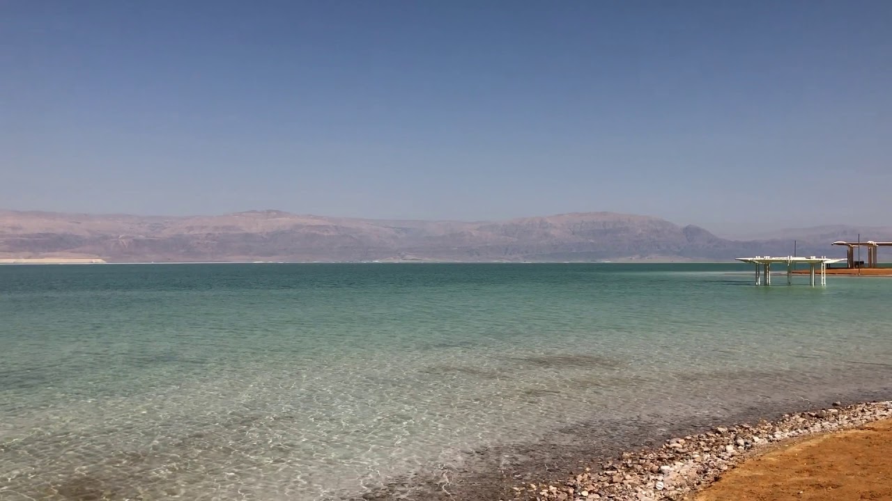 Calming waters at the Dead Sea lake #ASMR