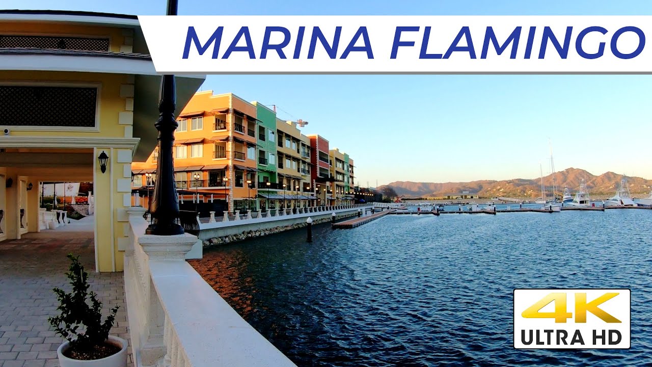 [4K] Tour MARINA FLAMINGO 🦩 Cool Shopping Center + Amazing Views #tourism #costarica #travel