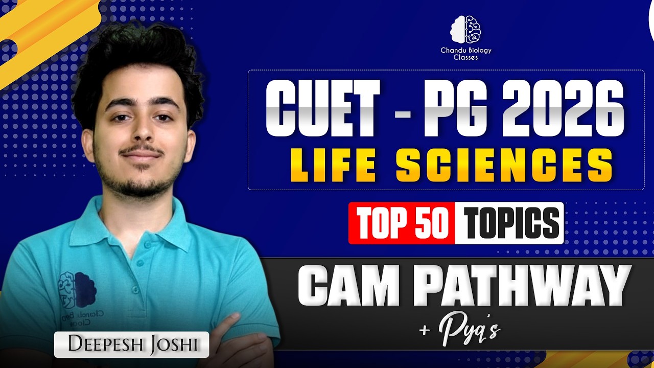 CAM Pathway Explained for CUET-PG 2026 | Life Sciences Top 50 High-Yield Topics