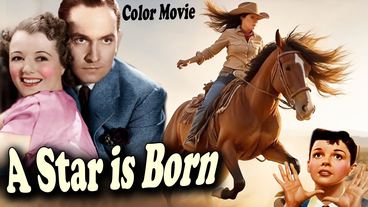 A Star Is Born I Color Movie Anet Gaynor, Fredric March, Adolphe Menjou Cine classic show 2024