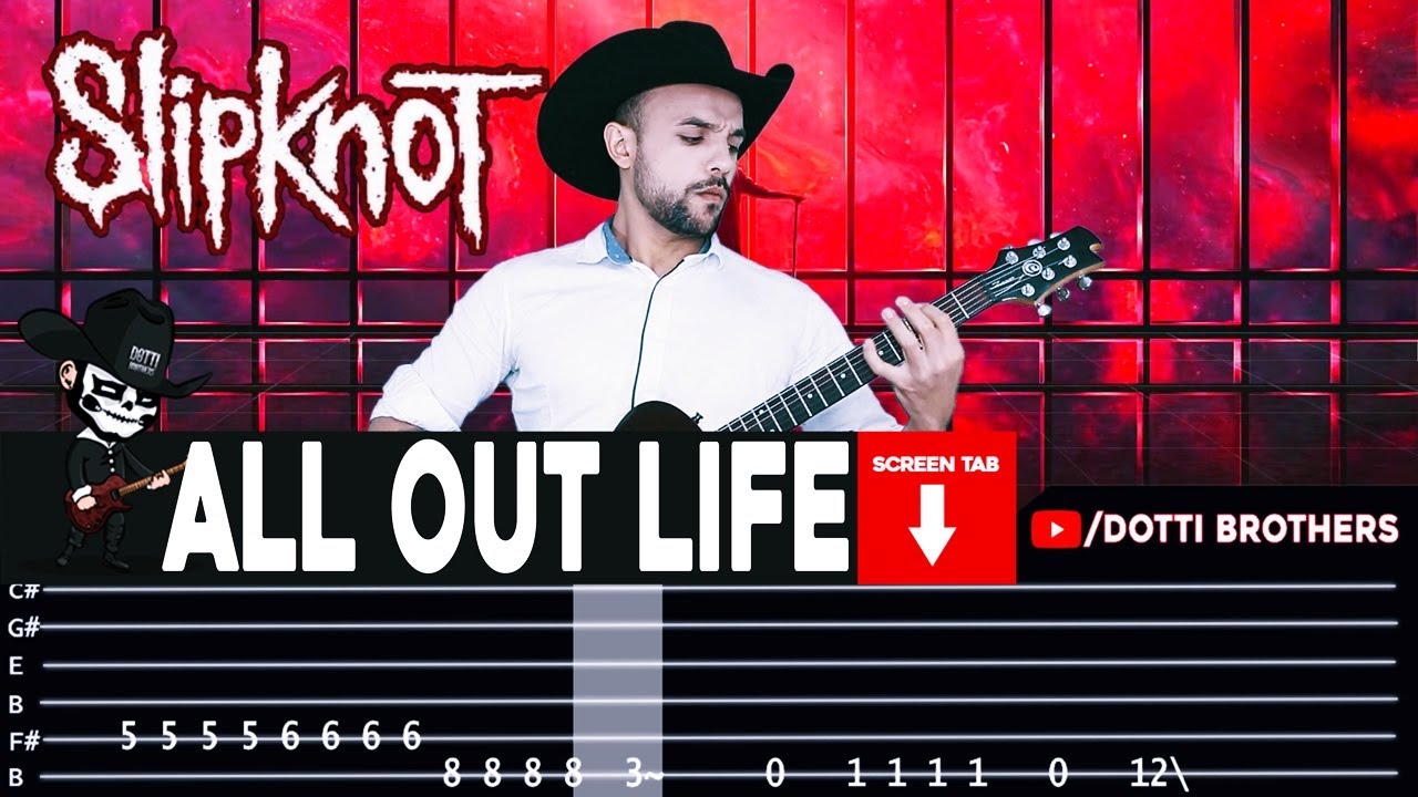 【SLIPKNOT】[ All Out Life ] cover by Masuka | LESSON | GUITAR TAB