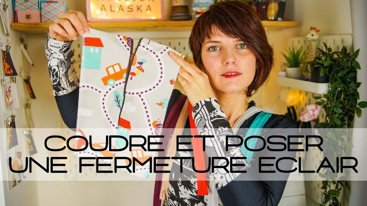 TUTO POSER UNE FERMETURE ECLAIR ZIP ouvrage doublé ou non (couture technique - tuto facile)