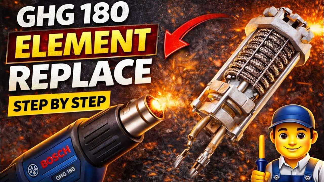 BOSCH GHG 180 Element  Change | Hot Air Gun Repair Step by Step | Bosch Power Tool Repair