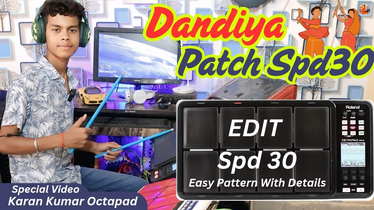 Dandiya Patch Editing Roland Spd 30 | Patch Edit Spd 30 | Dandiya | Garba | @Karan Kumar Octapad