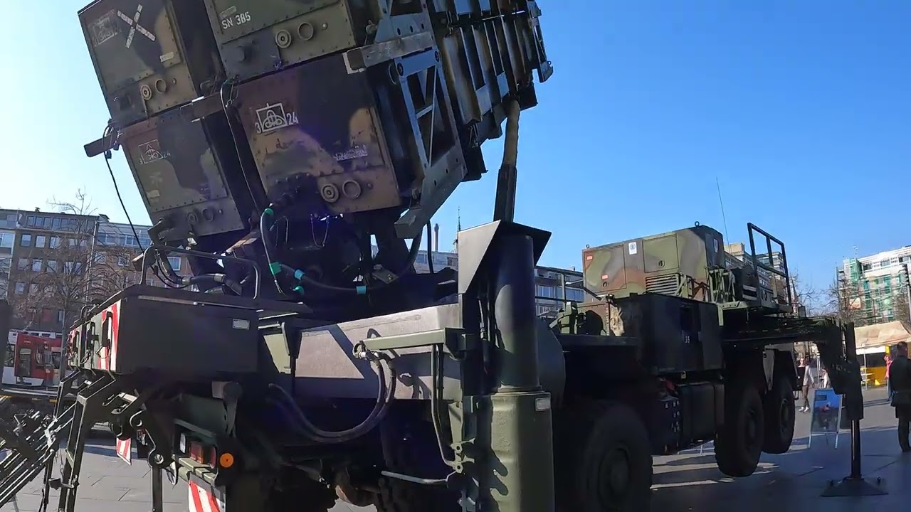ANTI AIRCRAFT MISSILE LAUNCHER MIM 104 PATRIOT LAUNCHER IN BRAUNSCHWEIG 