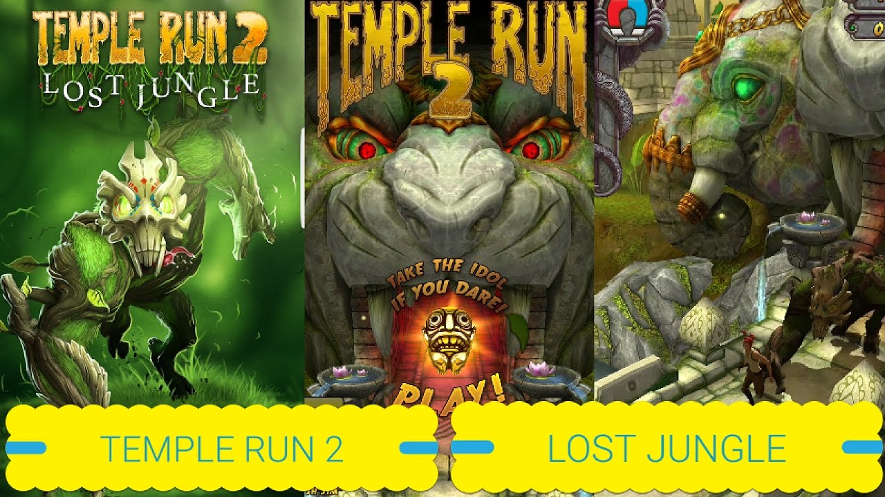 TEMPLE RUN 2 LOST JUNGLE GAMEPLAY IN SAMSUNG GALAXY S8 PLUS FULL HD