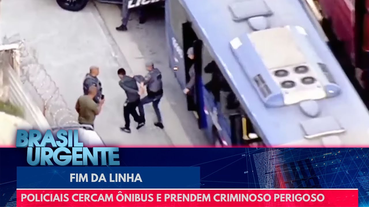 Policiais cercam ônibus e prendem criminoso perigoso | Brasil Urgente