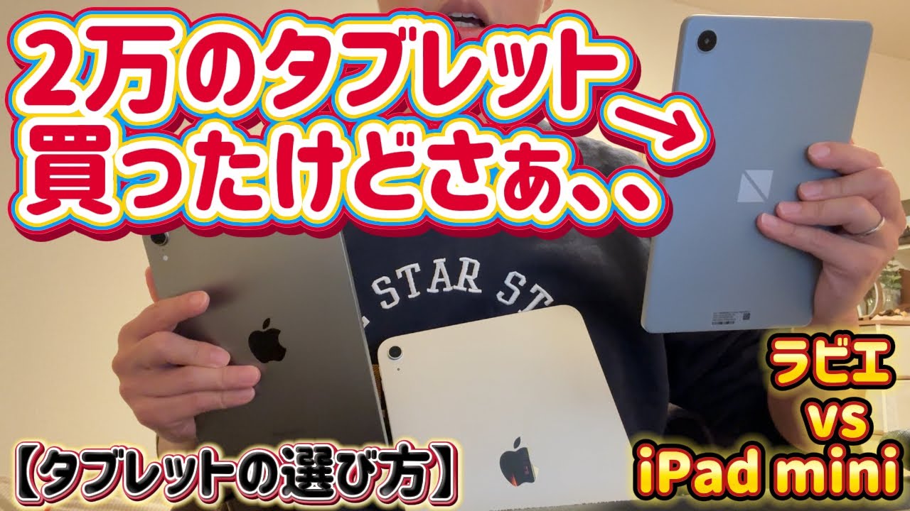 【LAVIE（ラビエ）vs iPad mini】2万のタブレット買った結果、、【用途別タブレットの選び方】
