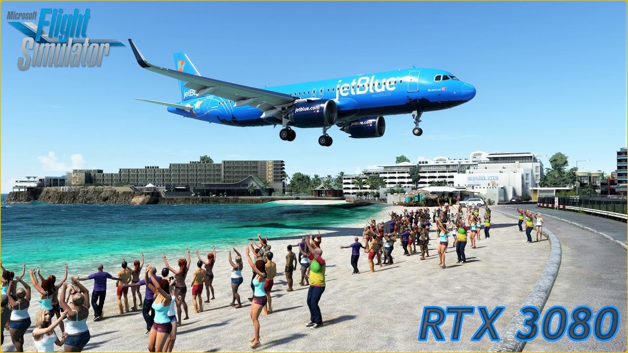Sint Maarten + FlyByWire A32NX + RTX 3080 | Flight Simulator 2020 | Orlando - Sint Maarten