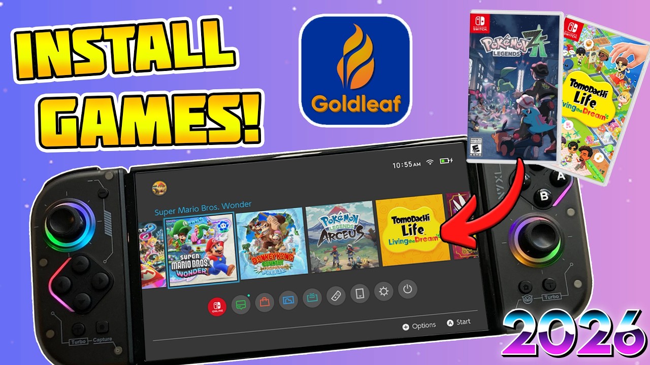 Правильная установка игр на Switch через Gold Leaf | Файлы NSP или XCI