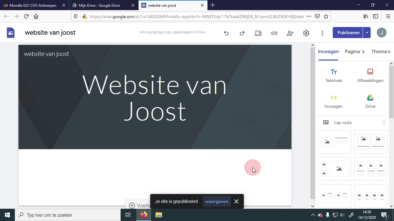 Website maken en publiceren met Google Sites