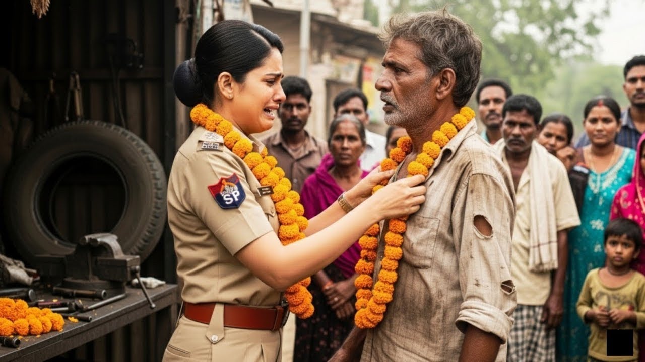 SP मैडम का पति निकला सड़क किनारे पंचर बनाने वाला… सच पता चला तो पूरा ज़िला हिल गया!