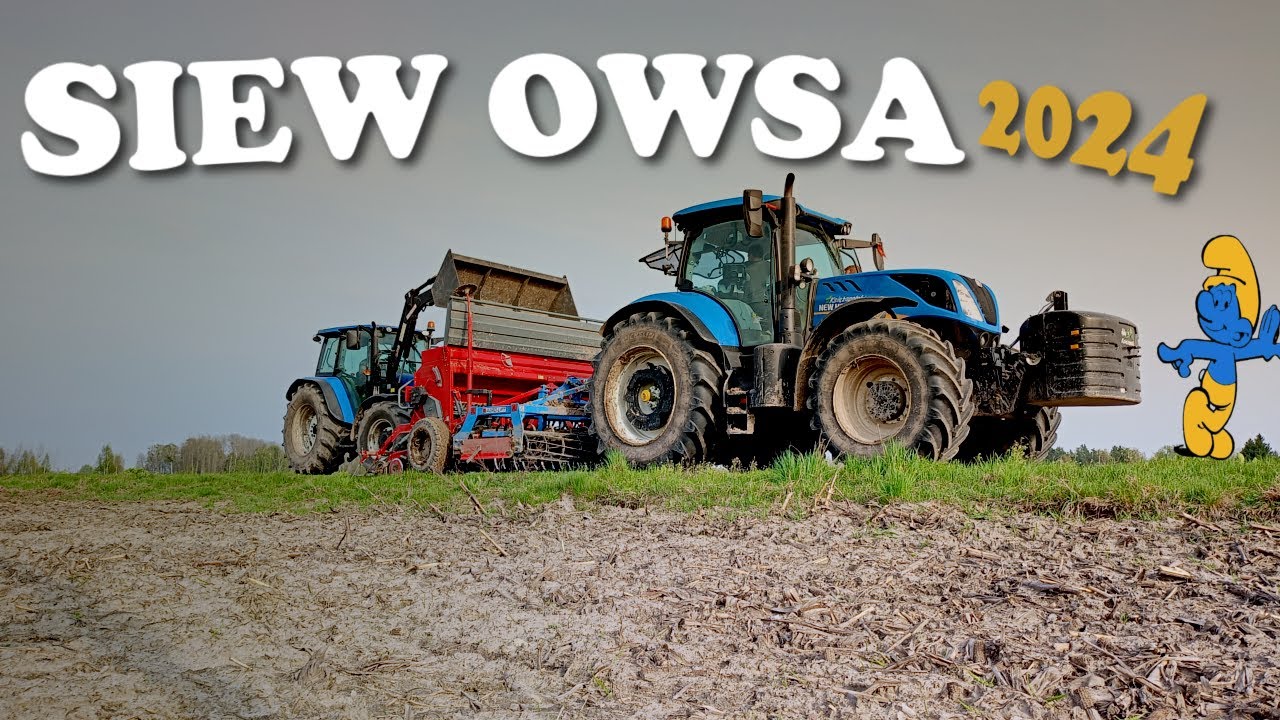 Helikopter na polu 🚁 Siew owsa 2024🌱 New Holland T7 260