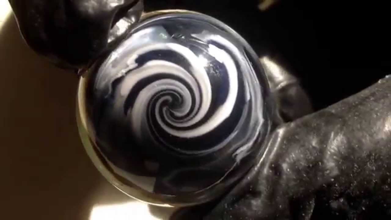 Mini Silver fumed skull marble.