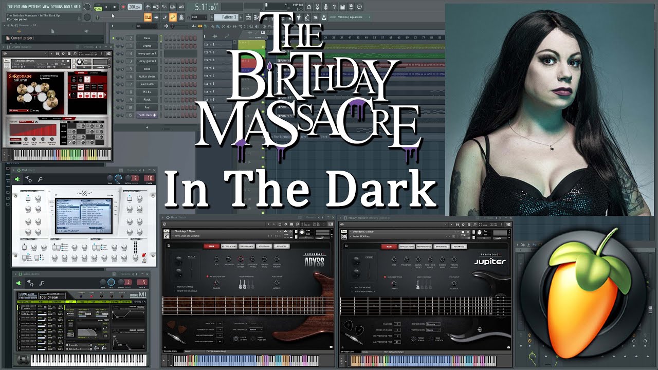 The Birthday Massacre - In the Dark (FL STUDIO INSTRUMENTAL COVER / SHREDDAGE 3) FLP / MIDI