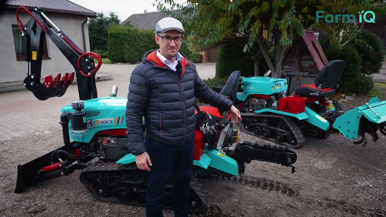 Chiński Mini Traktor Gąsienicowy  Mini Koparka, www.farmiq.pl