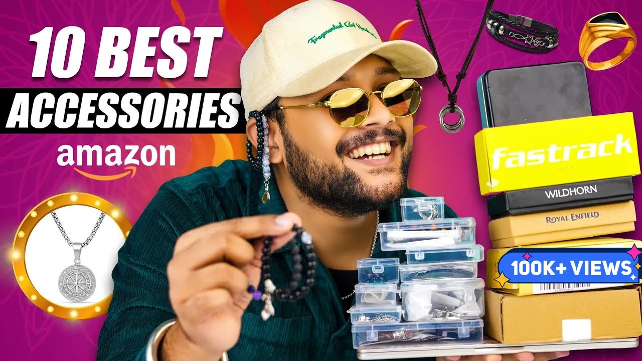 10 Best Men Accessories/Chains/Bracelets/Sunglasses/wallets 🔥Amazon Jewellery Haul 2025 | ONE CHANCE