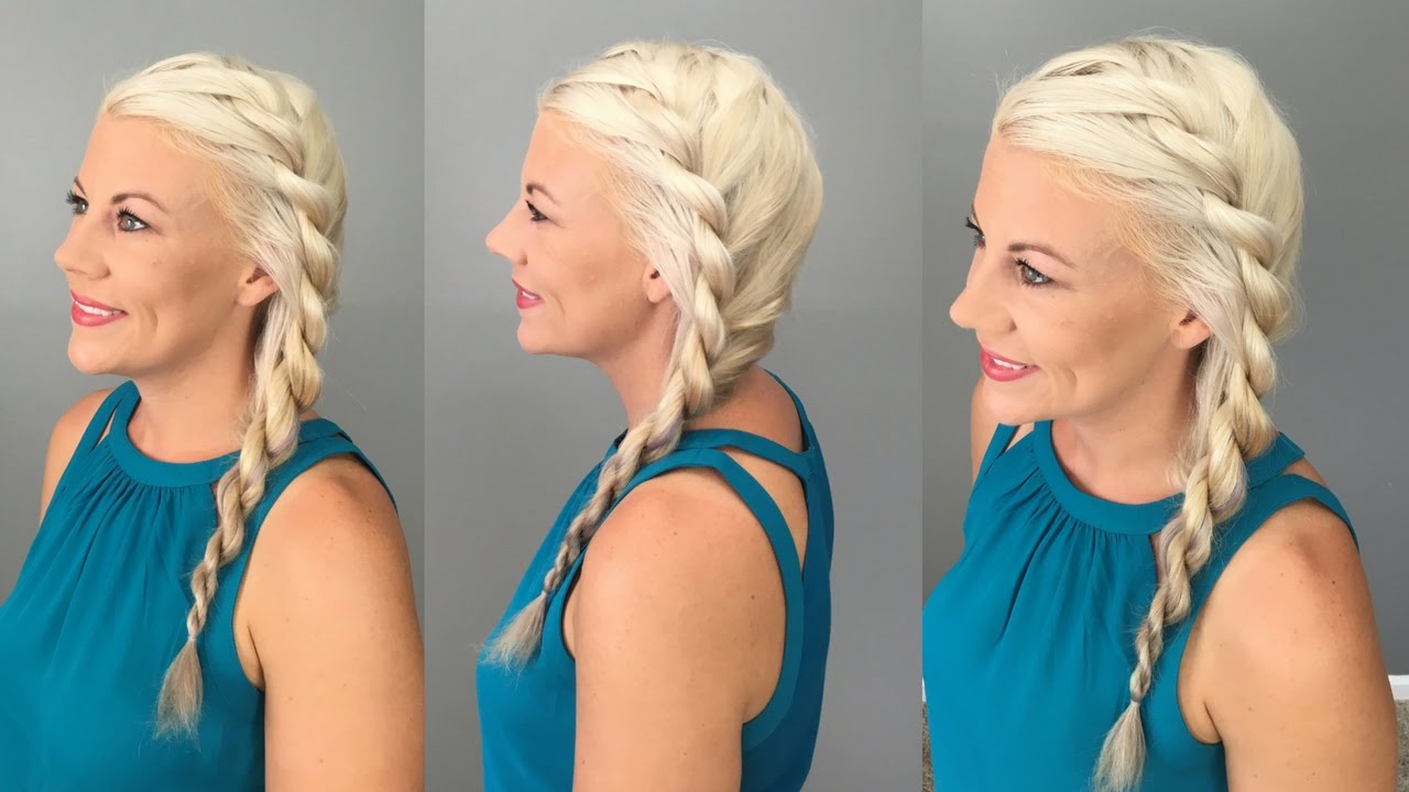 Easy Side Twisted Rope Braid  {5 minute DIY Hairstyle}