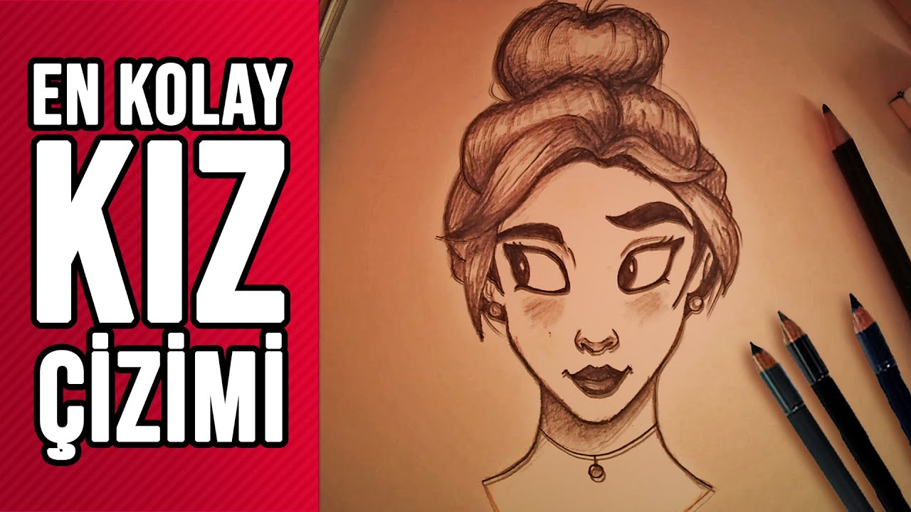 EN KOLAY ! GÜZEL KIZ ÇİZİMİ ! (Karakalem) / Easy Beautiful Girl Drawing ! (Charcoal)