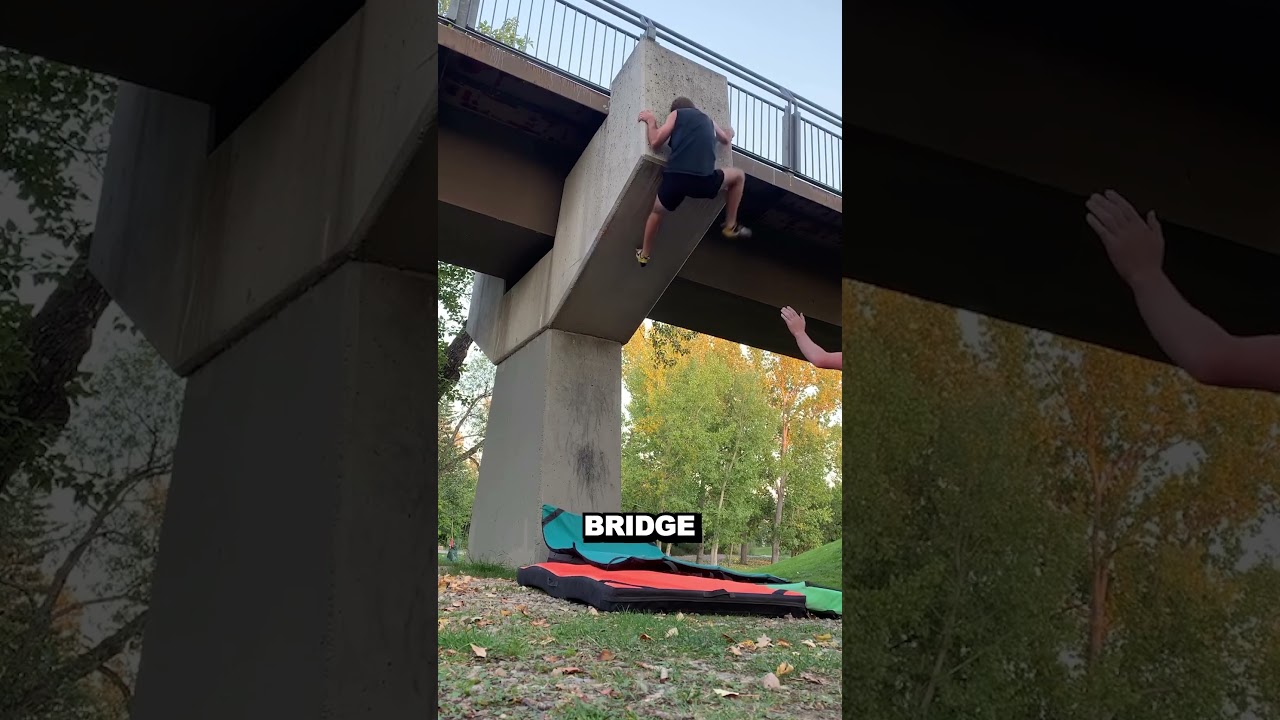 He climbed this impossible bridge