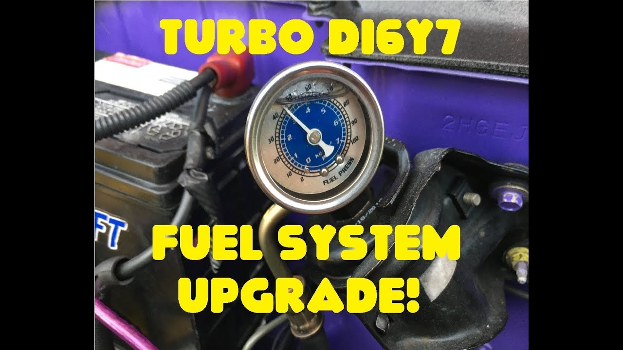 Turbo D16y7 gets a fuel system upgrade. (How to install Ebay fuel pressure regulator)