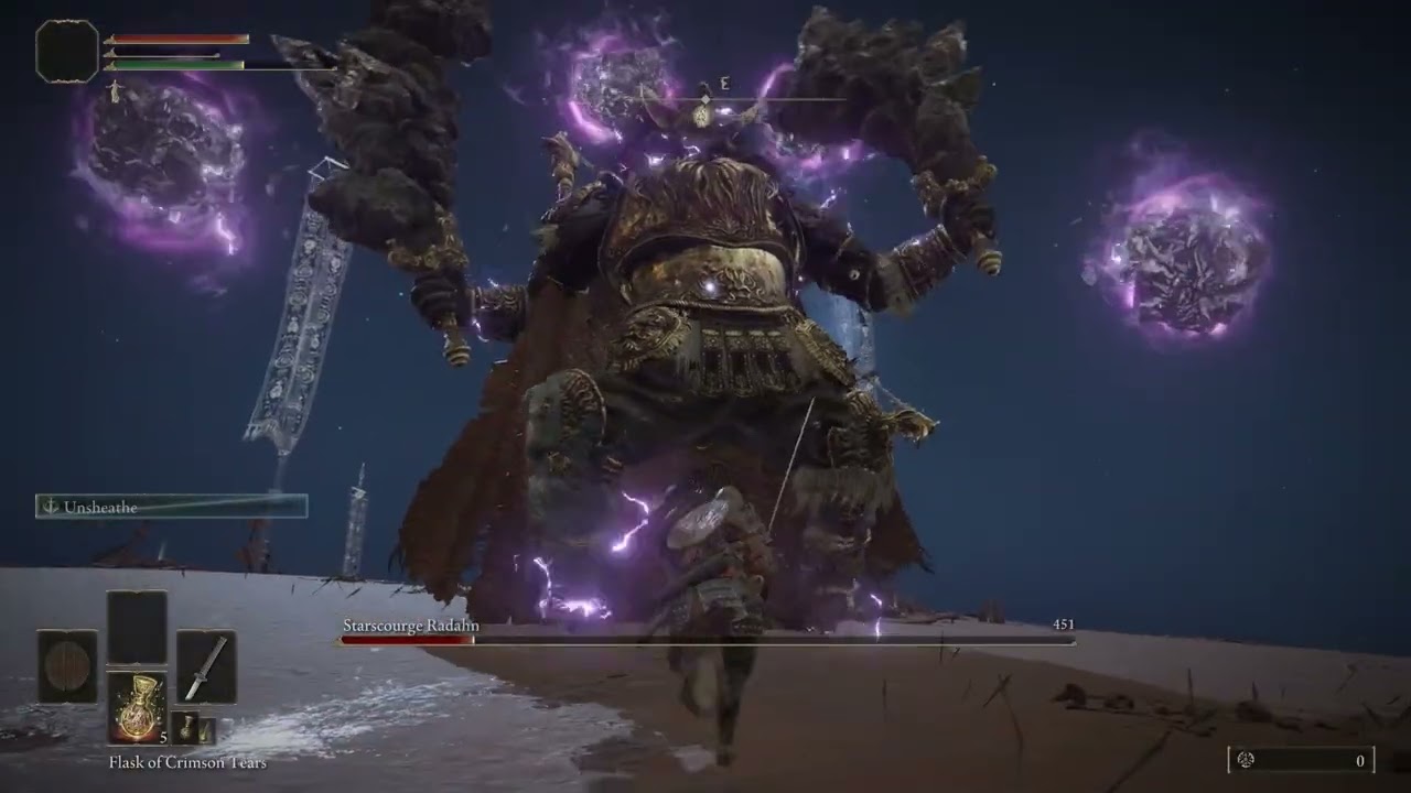 Elden Ring | Starscourge Radahn | No-Hit Run | Base Samurai (Level 9) | No Upgrades | No Items Used