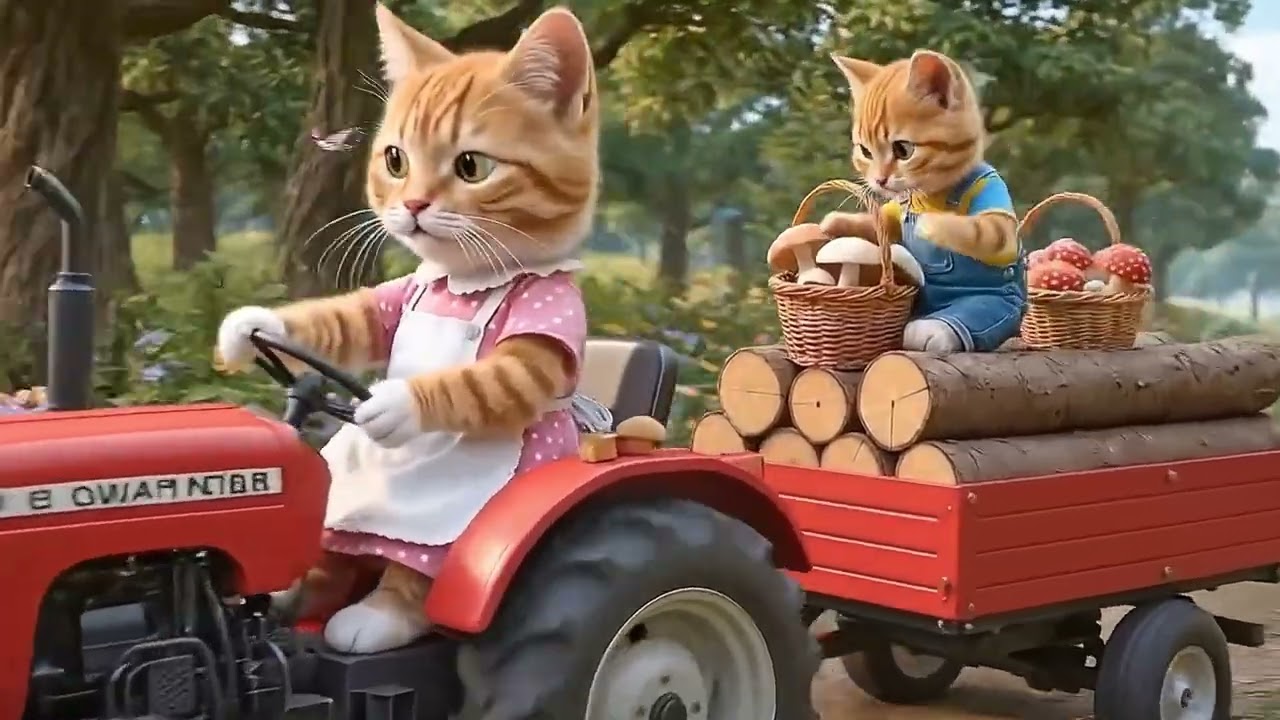 “Mama Cat Builds a Bicycle for Baby Cat”