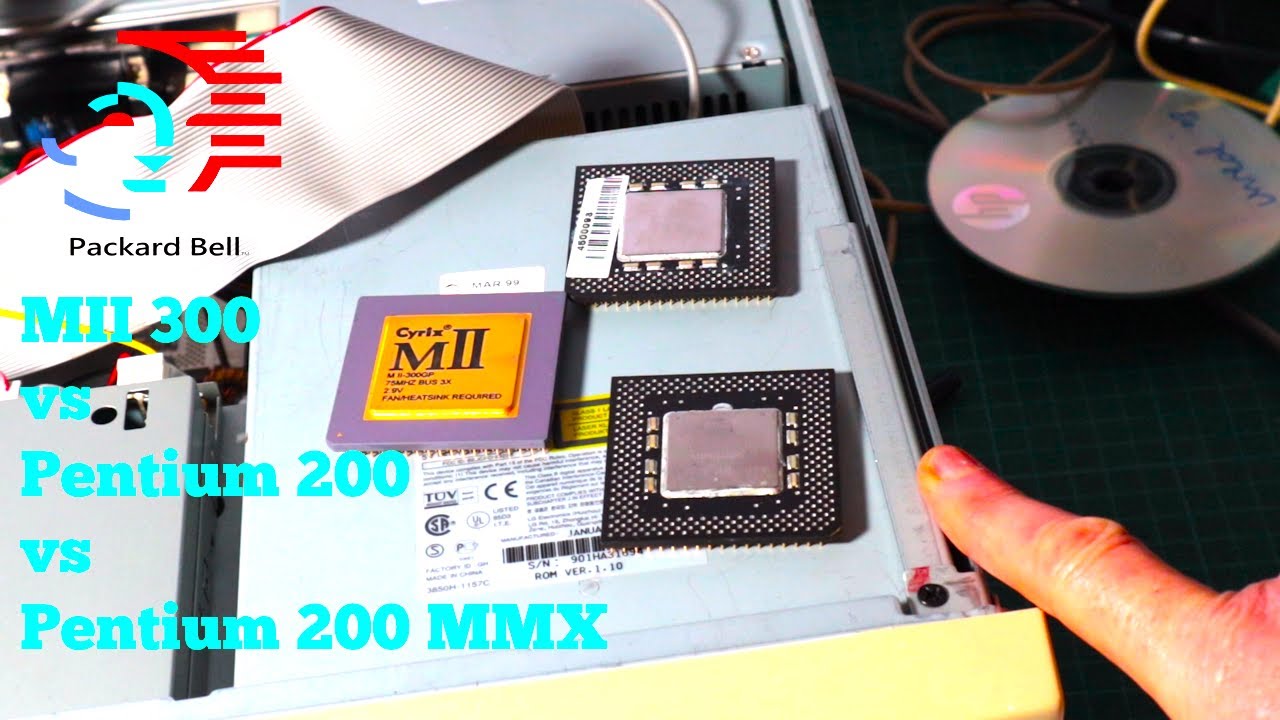 Cyrix MII 300 против Pentium 200 против Pentium 200MMX. Cyrix MII 300 в Packard Bell Club 40b. Ча...