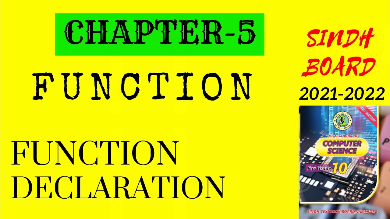 Chapter 5 | function declaration in C++ | 10 class Sindh board