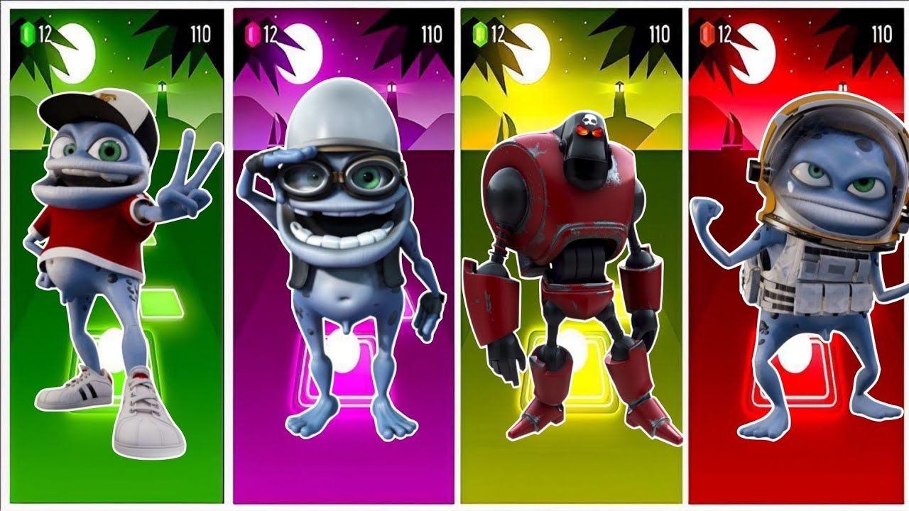 Crazy Frog Tiles Hop Mix 2025 🐸🎵 | Spooky, Meow meow song, Sprunki & Viral Songs