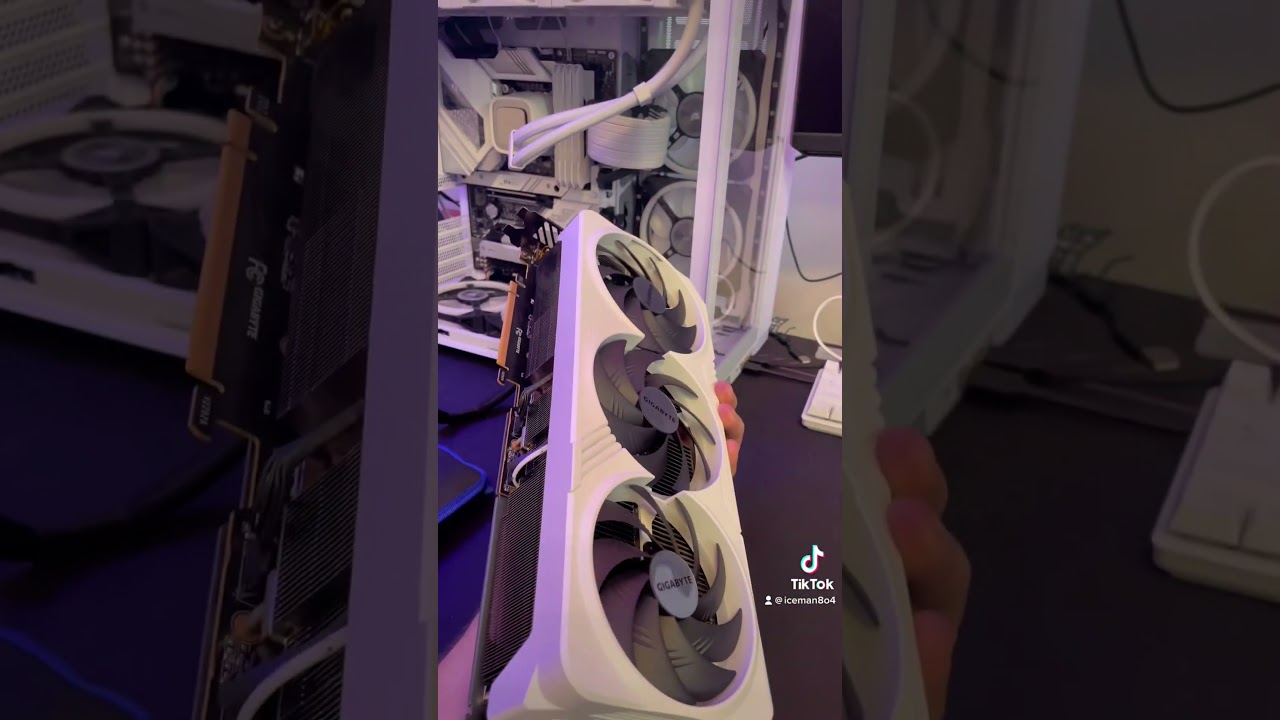 Spray painting my $1800 Nvidia 4090 Gaming OC by Gigabyte! White Theme #shorts