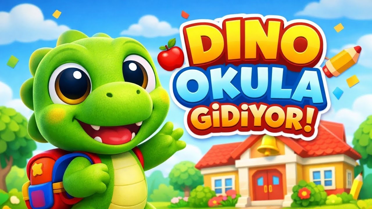 Dino Okula Gidiyor 🦖🎒 | Eğitici Çocuk Şarkısı