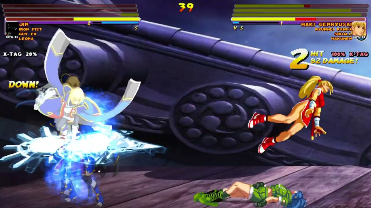 [4K] MUGEN: ETB – Iron Fist, Leona, Guy Ex, Jin Kisaragi vs Ryumei Ranka, Squall, Hakumen, Maki G