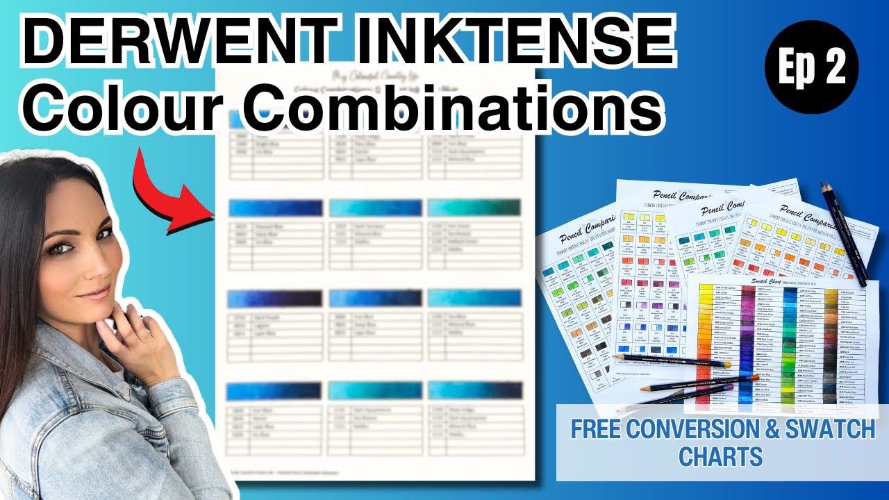 Цветовые сочетания Derwent Inktense – Синий 🩵 | Советы и рекомендации