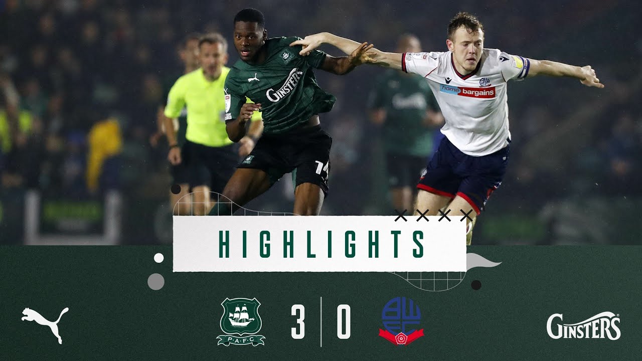 Highlights | Plymouth Argyle 3-0 Bolton Wanderers