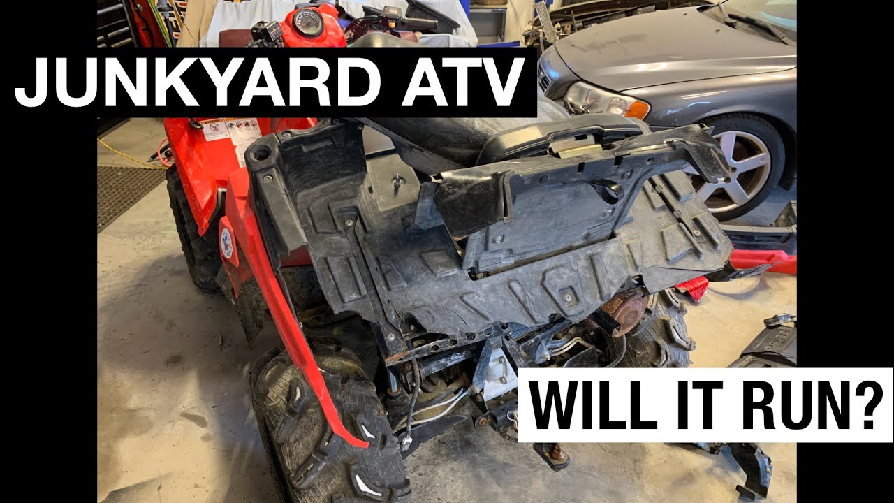 Rebuilding a wrecked Polaris Sportsman X2 570 ATV from a junkyard | Part 1: Will it run?