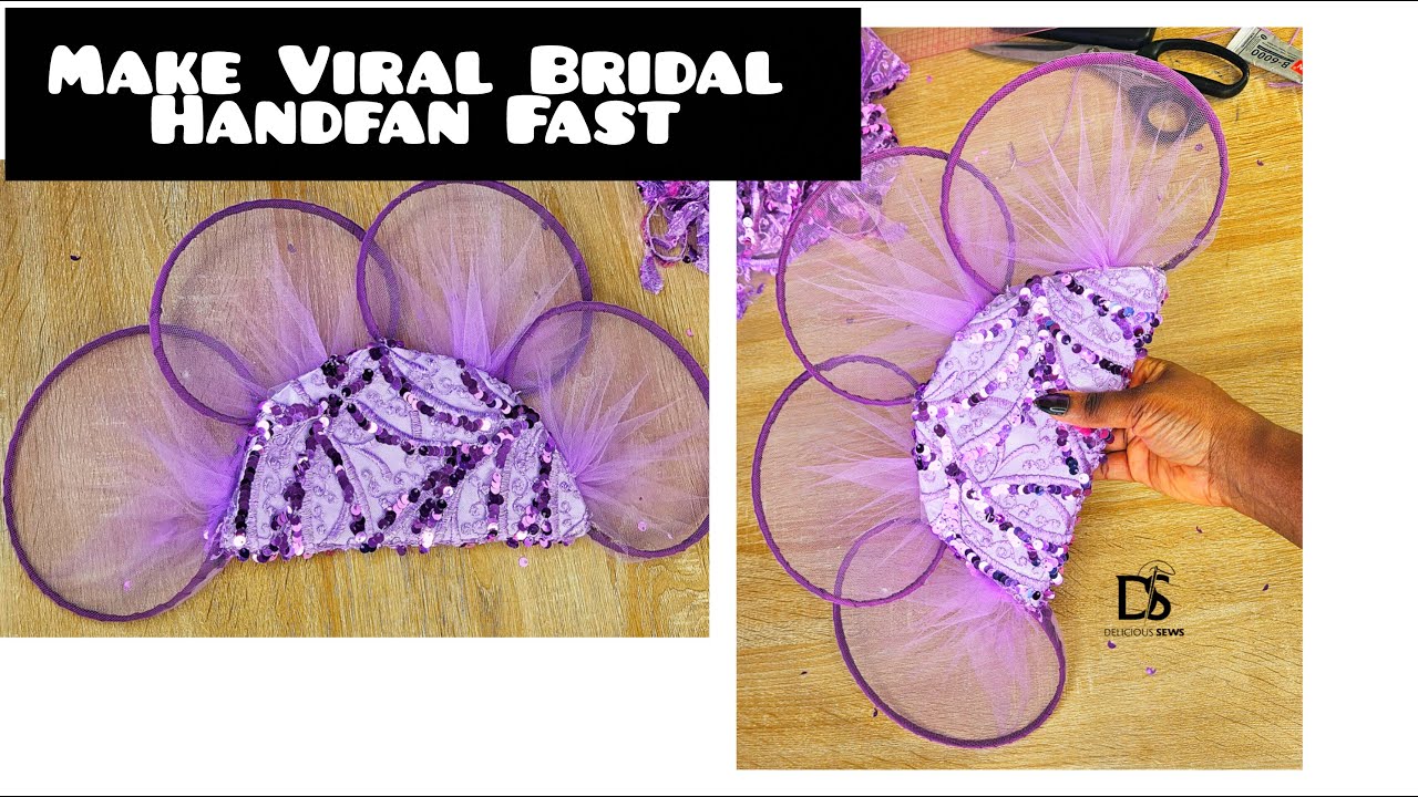 How To Make The BADDEST AND TRENDY BRIDAL HANDFAN EVER 🔥 [ How To Make The Trendy Handfan]
