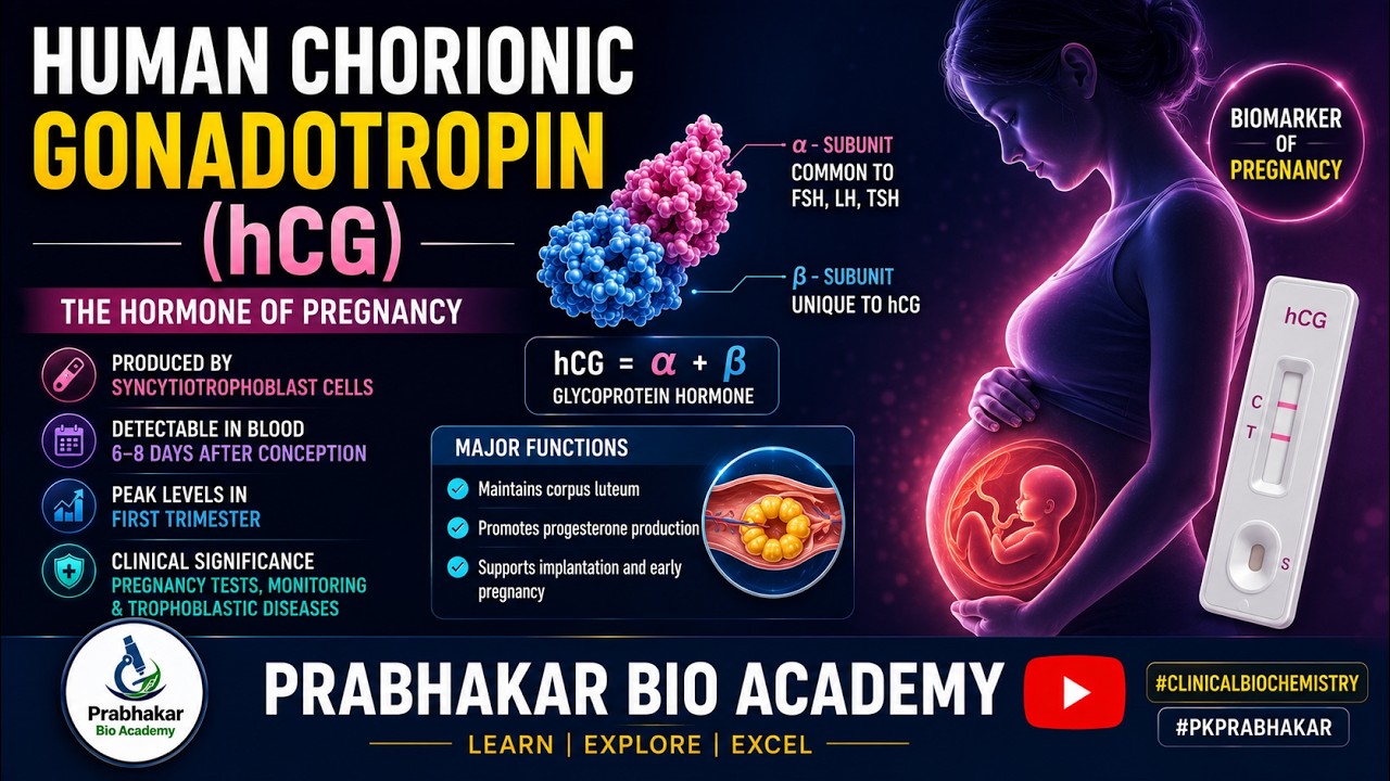 Human Chorionic Gonadotropin (hCG) #clinicalbiochemistry #pkprabhakar