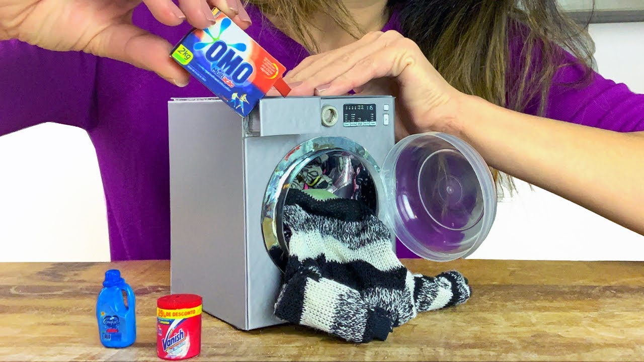 Washing Machine DIY Miniature for Barbie Doll