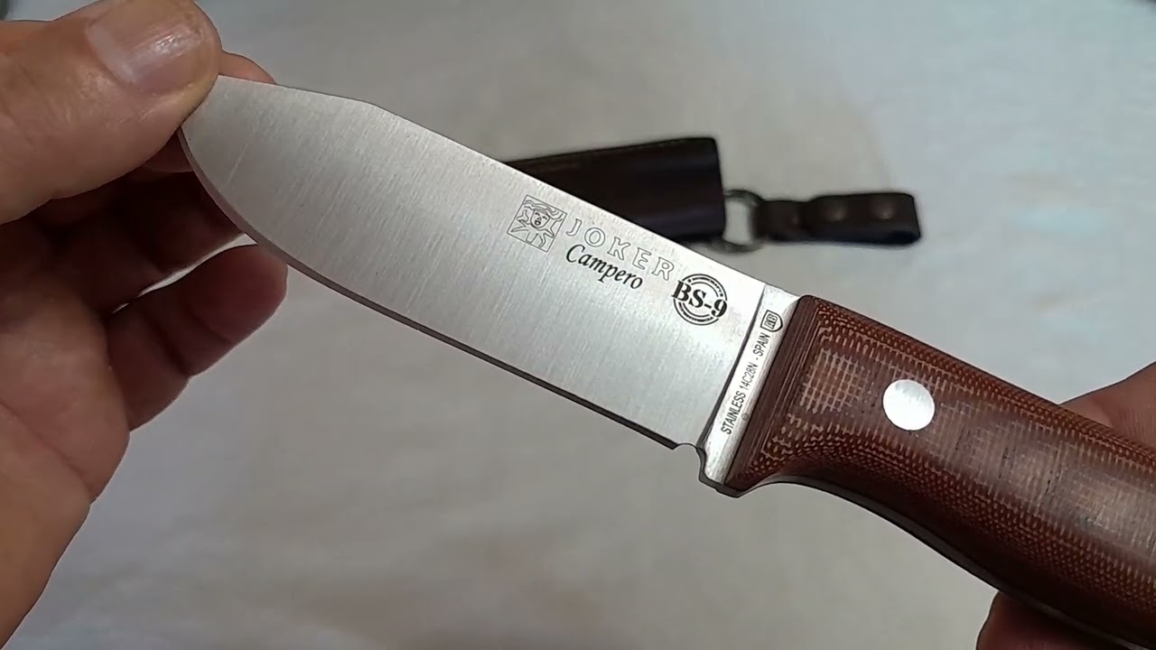 Cuchillo Joker CAMPERO BS-9 ( Mikarta canvas marrón ).
