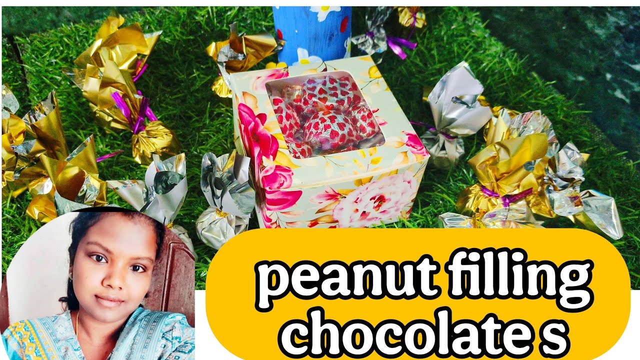 Homemade peanut filling chocolate making process #chocolaterecipes #chocolate @Medhatalks3