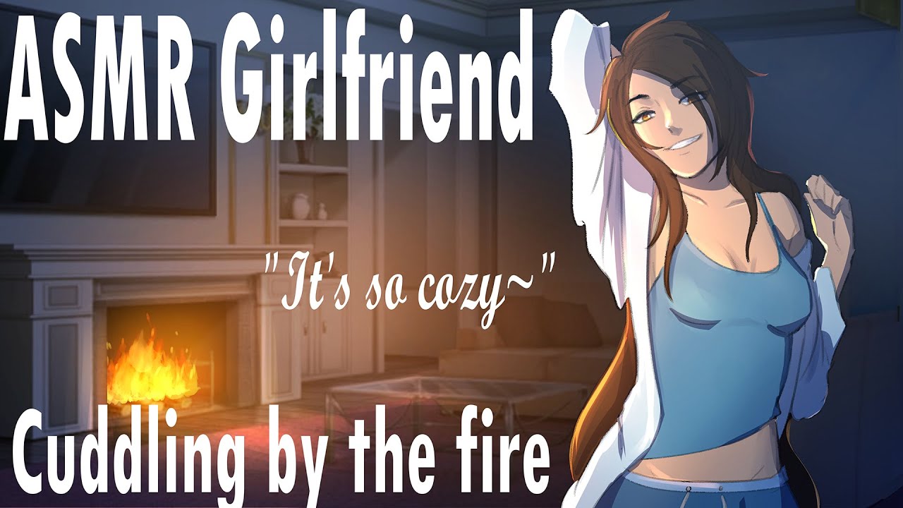 |ASMR| Girlfriend Cuddles with you by the fire💜|Soft Voice| |quirky gf| |Fire Crackling Sounds|