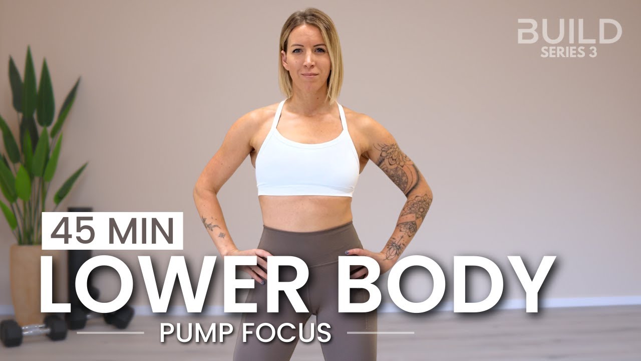 45 min Lower Body Burn - Metabolic Stress Dumbbell Workout: DAY 58 / Build Series 3