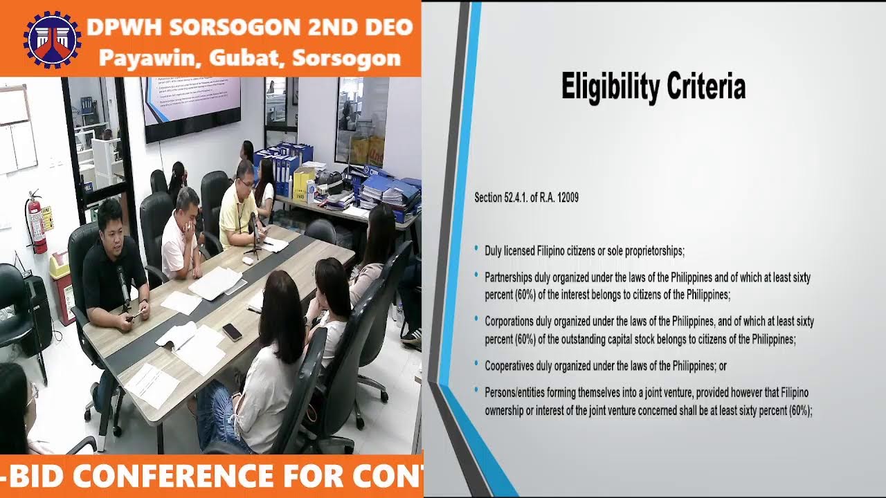 Procurement Livestream for DPWH Sorsogon 2nd District Engineering Office on December 19, 2025