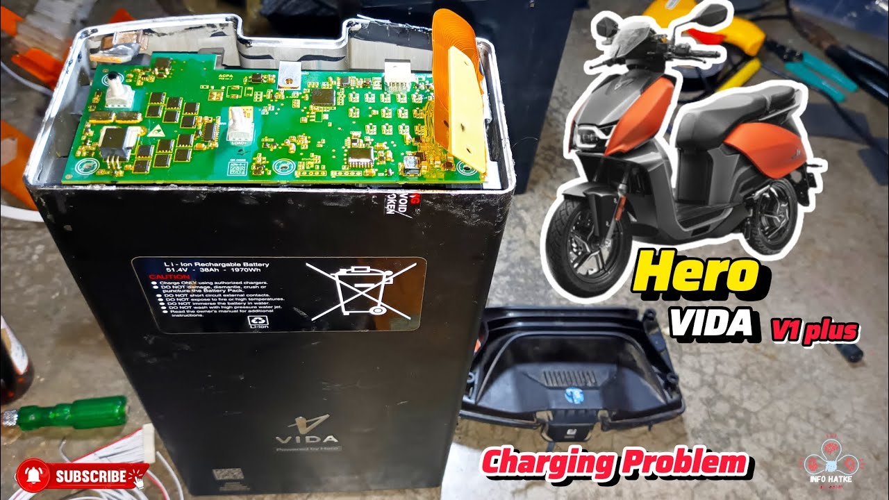 Hero VIDA V1 PLUS Battery charging problem Hero vida Battery open SMART EvBATTERY SERVICE