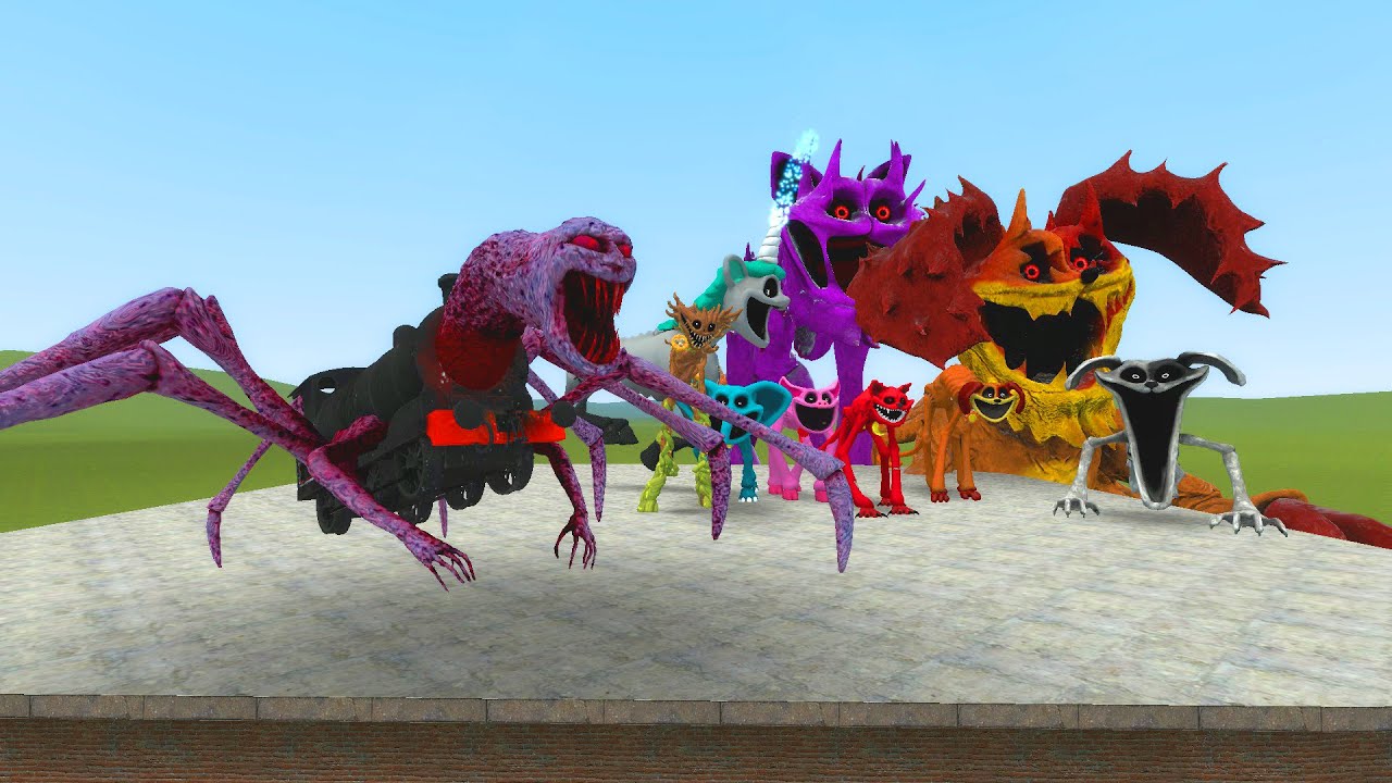 Cursed Douglas Train vs Team Poppy - Garry's Mod