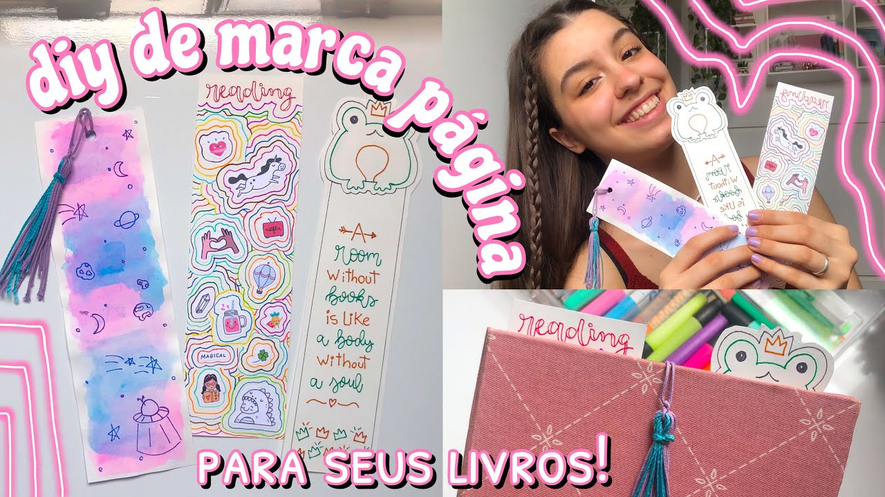 diy marca página para livros 📚