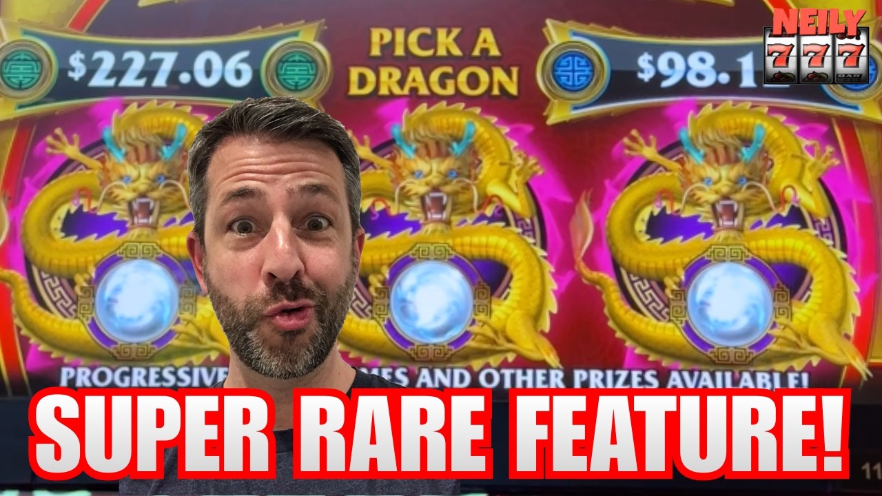 I WON BIG on a feature I'VE NEVER EVEN SEEN BEFORE! HUGE WIN on Dragon of the Fortune Slot Machine!