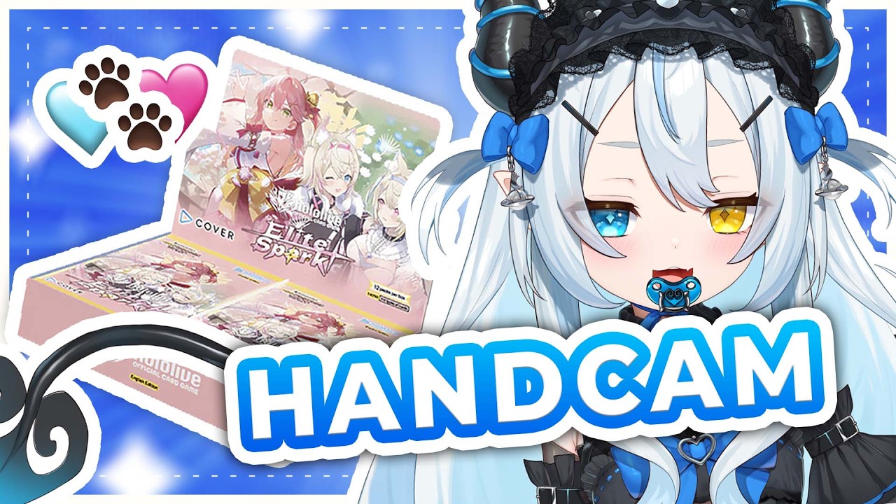 【HANDCAM】 OPENING MY FIRST ELITE SPARK BOOSTER BOX!! (HOLOLIVE OCG)