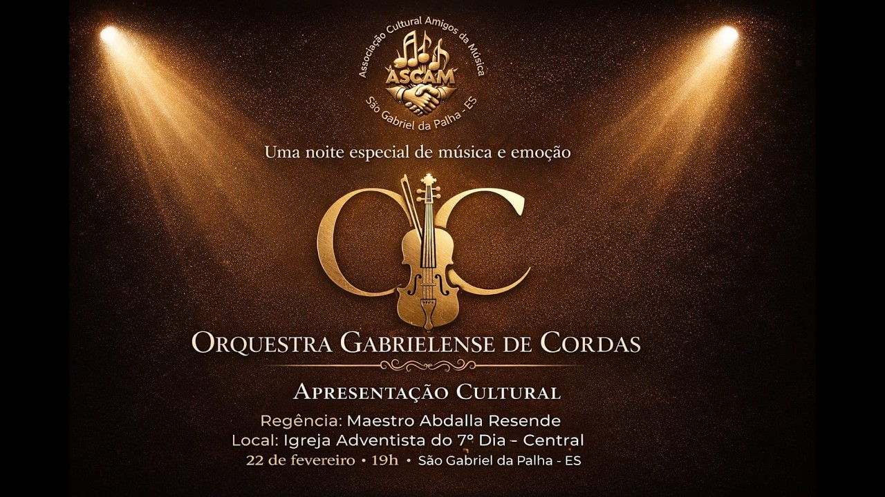 ORQUESTRA GABRIELENSE DE CORDAS  & EDUARDO BORCHARDT | CULTO DE DOMINGO | 22-02-2026